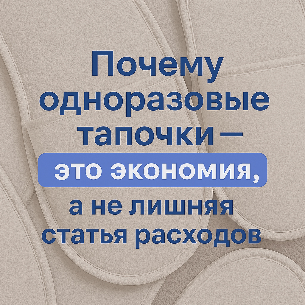 💰 Почему одноразовые тапочки — это экономия, а не лишняя статья..