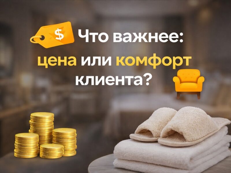💭 Что важнее: цена или комфорт клиента?

На первый взгляд..