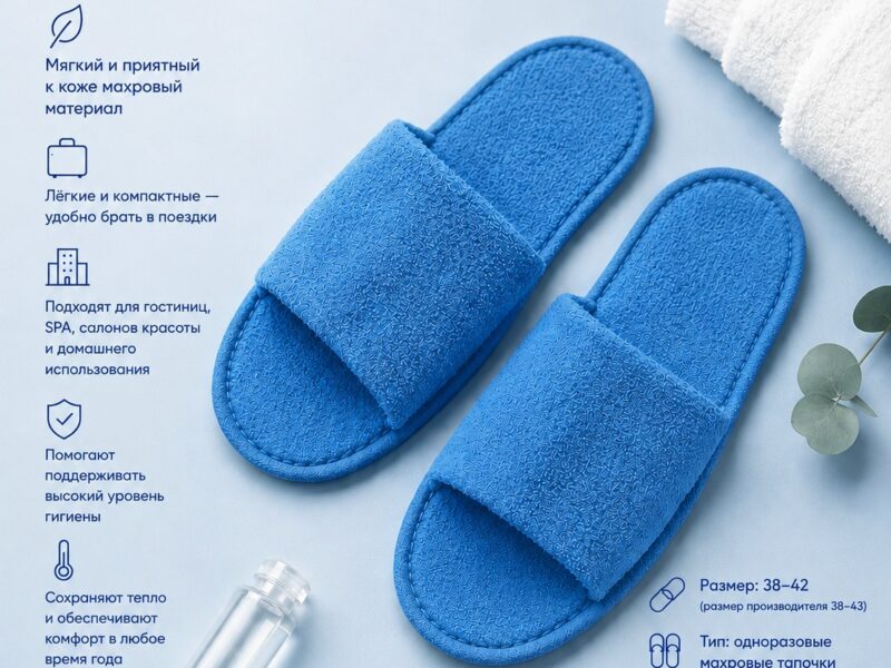💙 Одноразовые махровые тапочки TimArti — комфорт в каждом..