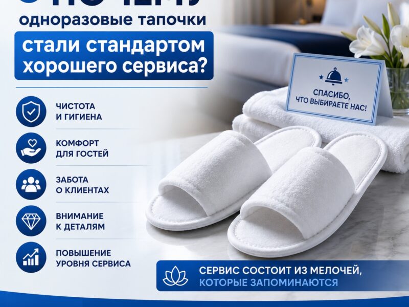 🌟 Почему одноразовые тапочки стали стандартом хорошего..